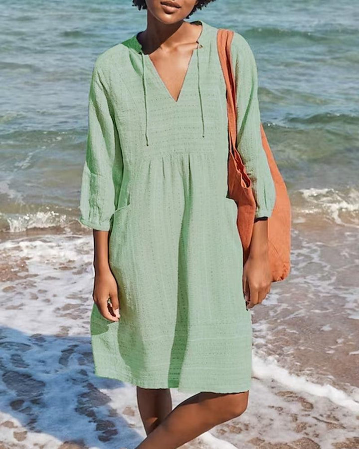 Elegant Long-Sleeve Shirt Dress for Women