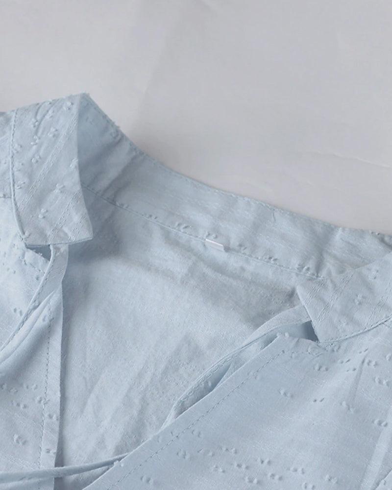 Elegant Long-Sleeve Shirt Dress for Women
