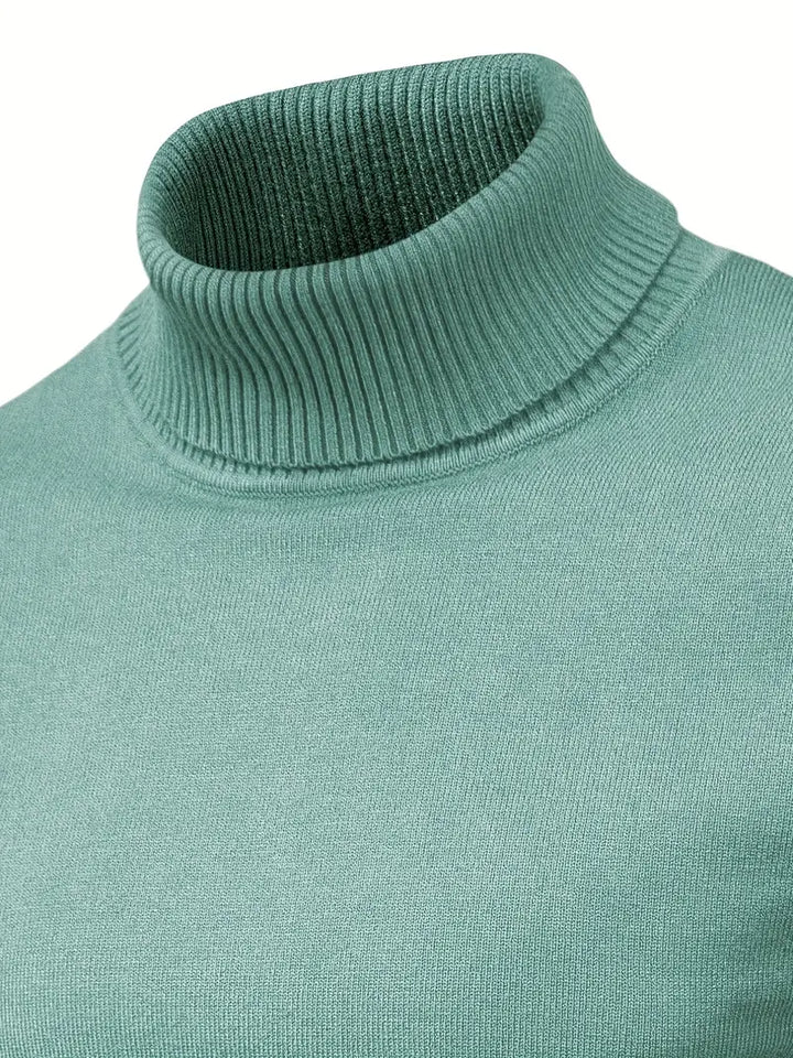 Men’s Turtleneck Sweater - Slim Fit - Soft Knit - Long Sleeve Smart Casual Wear