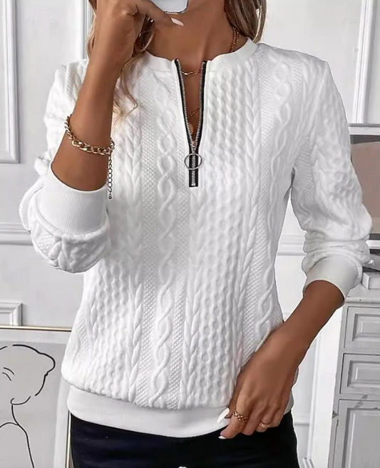 Textured Knit Sweater for Women