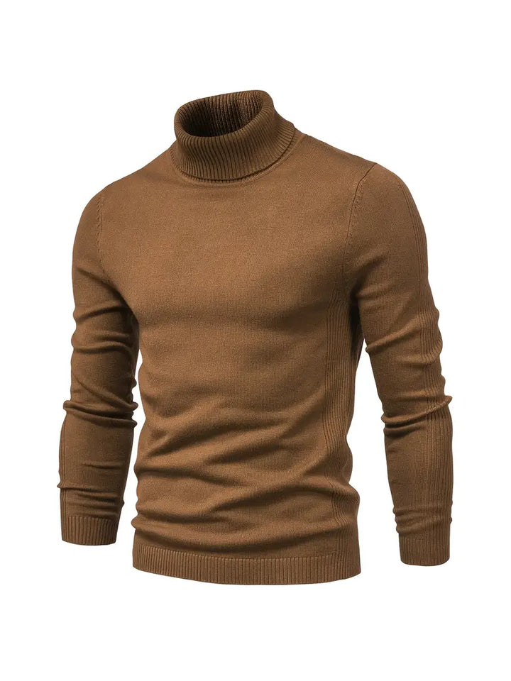 Men’s Turtleneck Sweater - Slim Fit - Soft Knit - Long Sleeve Smart Casual Wear